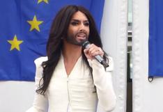 [VIDEO] Conchita Wurst pidió respetar a homosexuales en show ante Eurocámara