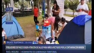 Pasco: familias piden viajar al extranjero para que sus hijos con plomo en la sangre reciban atención