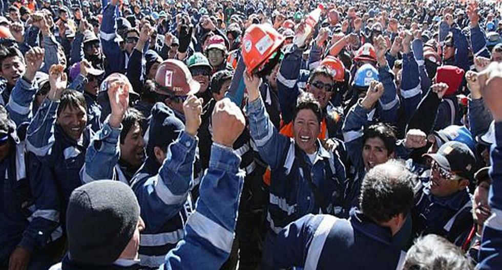 Mineros inician huelga. (Foto: El Comercio)