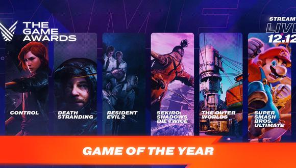 Los nominados a juego del año en The Game Awards 2019. (Foto: The Game Awards)