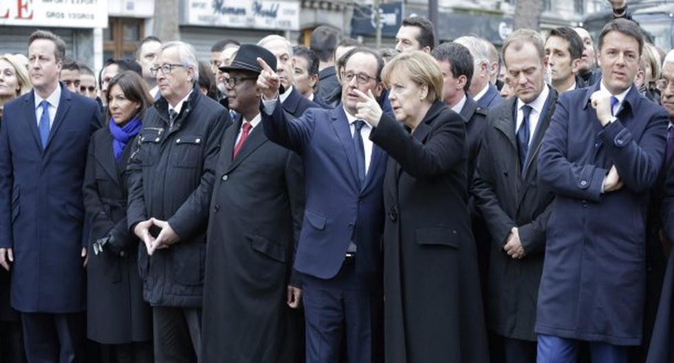 Líderes mundiales participaron en multitudinaria marcha. (Foto: EFE)