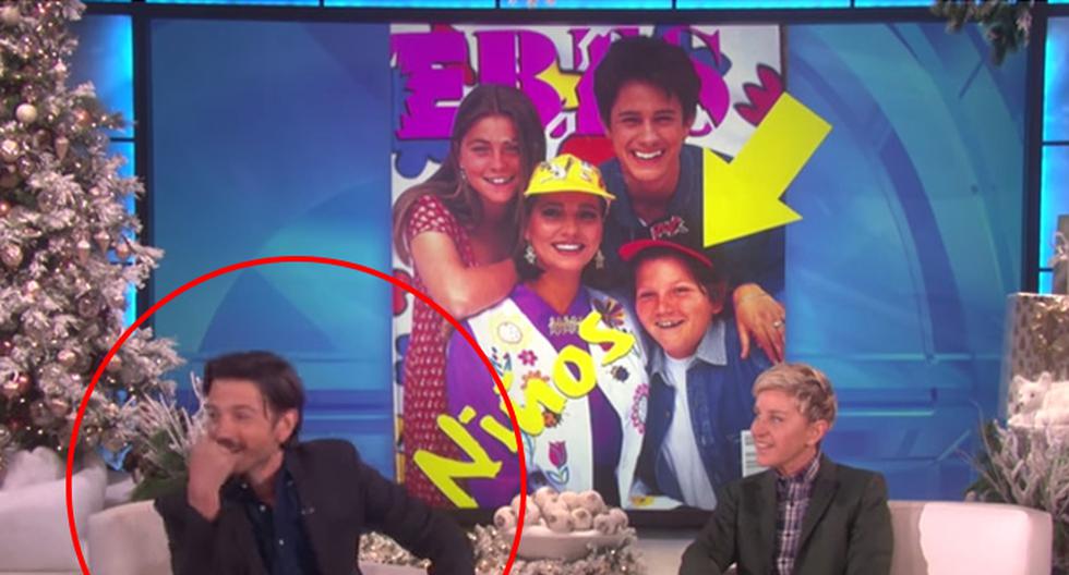 Diego Luna se sonroja luego que Ellen DeGeneres le recordó su pasado. (Foto: Casptura YouTube)