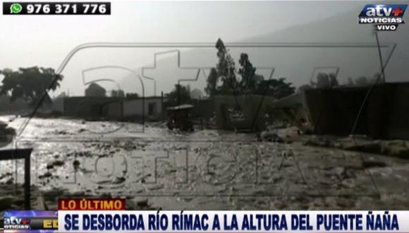 Chosica: reportan desborde del río Rímac en Ñaña