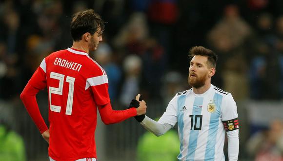 Argentina derrotó 1-0 a Rusia con gol de Sergio Agüero. (Foto: Agencias)