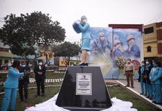 La Victoria: develan monumento en parque Obrero en honor a enfermeros fallecidos por COVID-19 | FOTOS