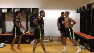 Neymar y Marcelo se unen a baile del "hombre corriendo" [VIDEO]