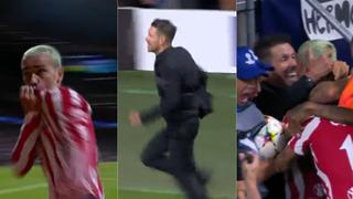 Al minuto final: Griezmann da victoria al Atlético de Madrid y Simeone corre medio campo para felicitarlo | VIDEO