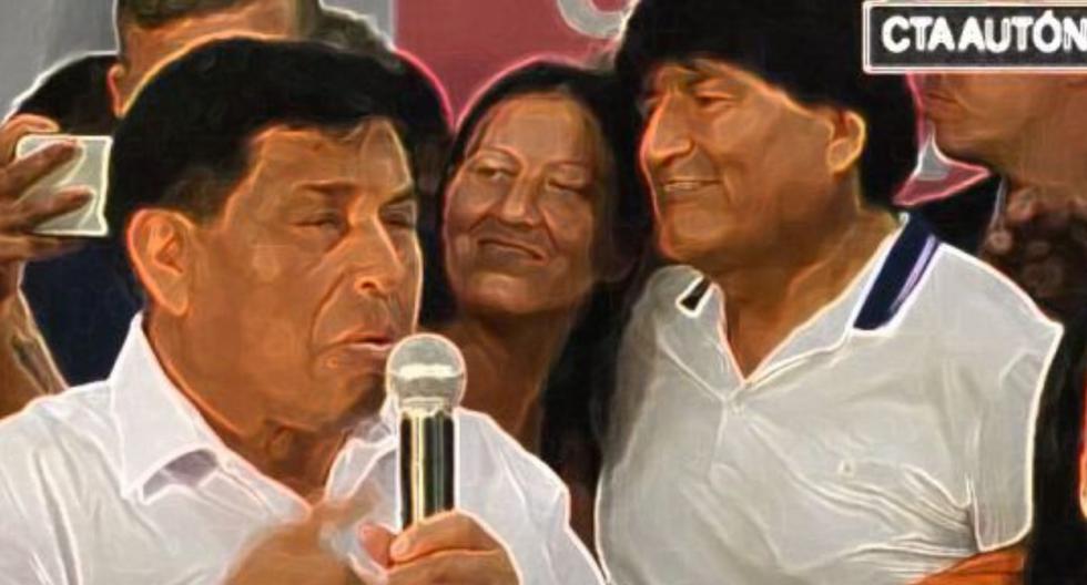 Pasión Dávila asistió este lunes 23 a evento convocado por Evo Morales en Argentina. (Composición El Comercio)