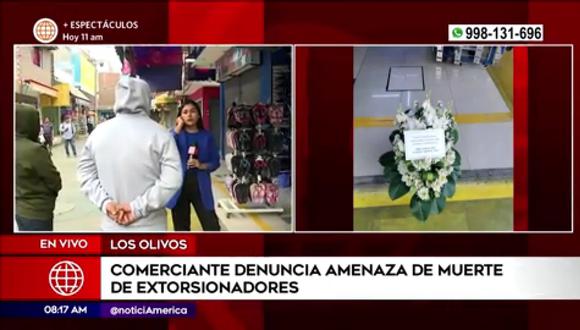 Comerciantes denuncian amenazas de muerte en Los Olivos. (Foto: América Noticias)