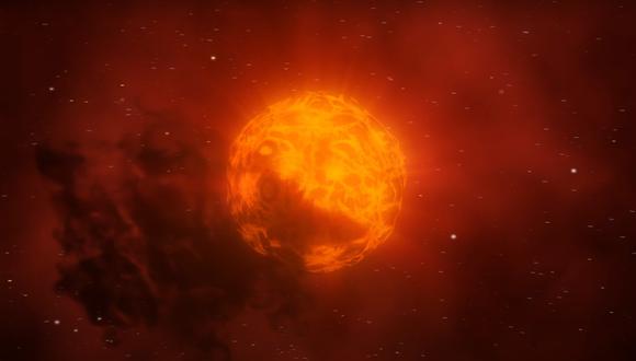 Betelgeuse, una brillante estrella anaranjada situada en la constelación de Orión. (ESO)