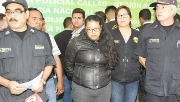 Gissel Mary Rosales Bustinza fue detenida durante una operación en el Callao. (USI)