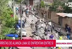 Barristas de Alianza Lima se enfrentan entre sí en la previa del partido ante Unión Comercio