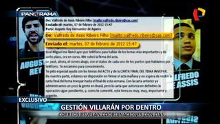Publican correos entre Augusto Rey y OAS en gestión de Susana Villarán