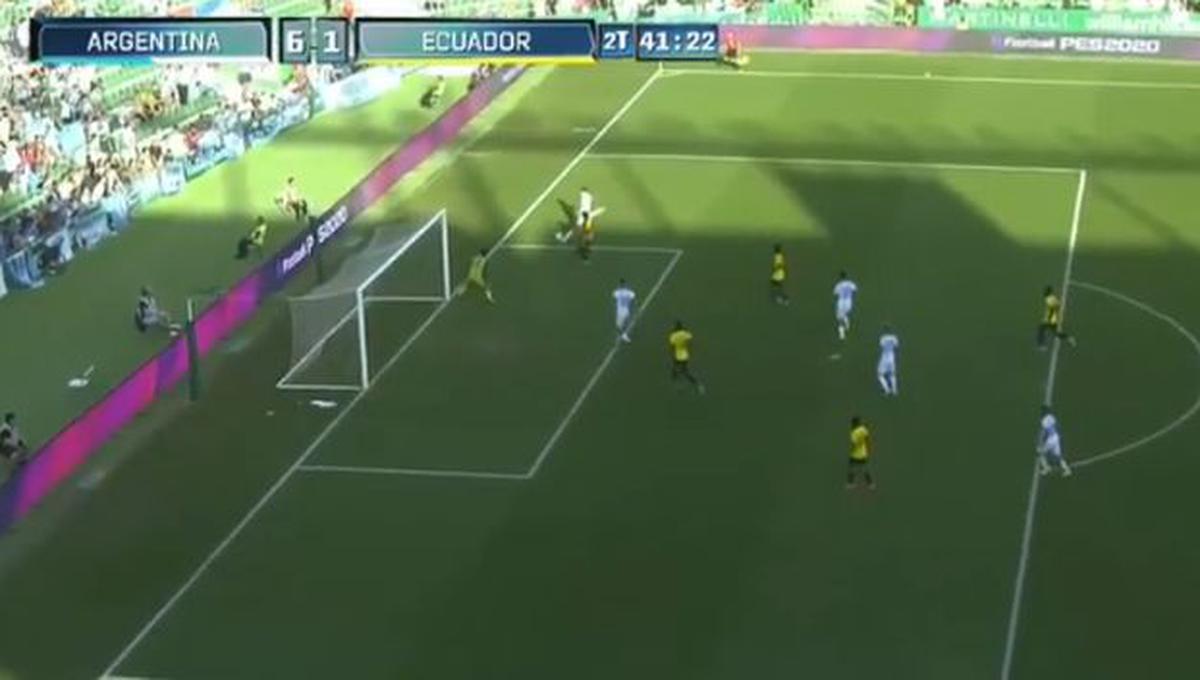 Lucas Ocampos selló la goleada de Argentina ante Ecuador. (Captura: YouTube)