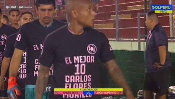 Sport Boys y su merecido homenaje a Carlos 'Kukín' Flores en el estadio Miguel Grau previo al partido contra Unión Comercio por la Liga 1. (Foto: Gol Perú)