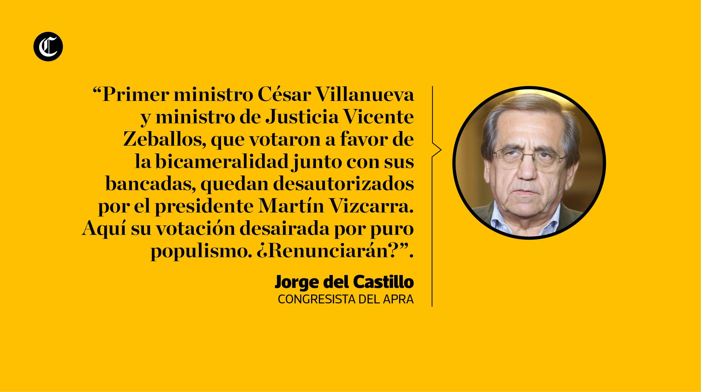 Las reacciones desde el Congreso a la decisión del presidente Martín Vizcarra de decirle "no" a la reforma sobre la bicameralidad. (Composición: Solange Ávila / El Comercio)