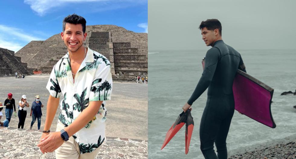 "Amo viajar a cualquier lugar que tenga sol y playa, mejor todavía si voy descubriendo y disfrutando de las playas que tenemos acá", dice el actor peruano. (Foto: IG/ Santiago Suárez)