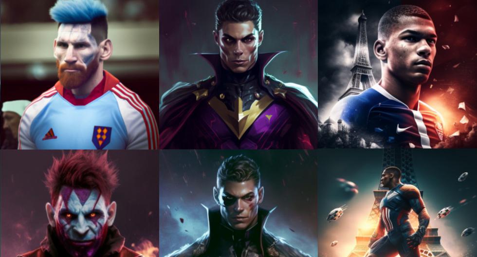 This is how Messi, CR7, Mbappé and other footballers would look like supervillains, according to an AI