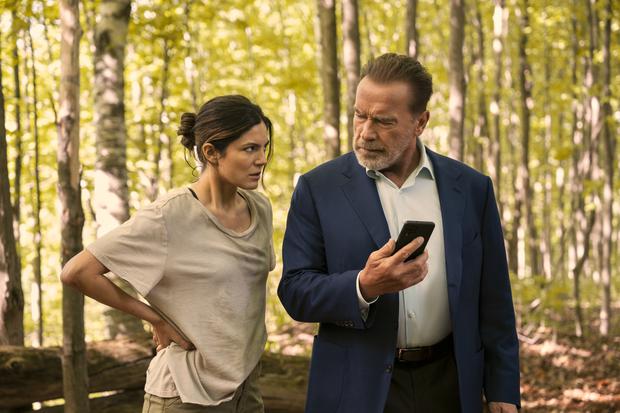 Monica Barbaro is Emma Brunner, in "FUBAR", the series where Arnold Schwarzenegger plays his father (Cr. Christos Kalohoridis/Netflix © 2023)
