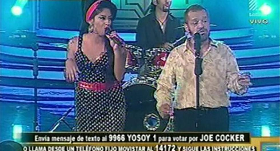 Joe Cocker y Amy Winehouse cantaron y encantaron en el escenario. (Foto: Captura Frecuencia Latina)