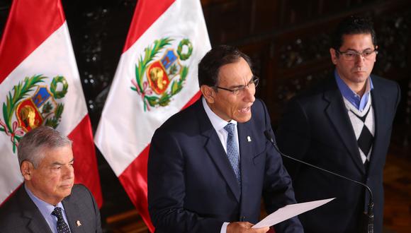 El presidente Martín Vizcarra anunció que formará una comisión de notables para que realicen una propuesta para reformar el sistema de justicia. (Foto: Presidencia)