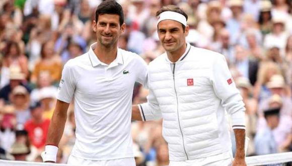 Roger Federer felicitó a Novak Djokovic por ganar 20 torneos de Grand Slam. (Foto: EFE)