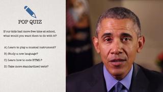 Barack Obama quiere menos exámenes para alumnos de EE.UU.
