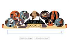 Google rinde homenaje a William Shakespeare con simpático doodle