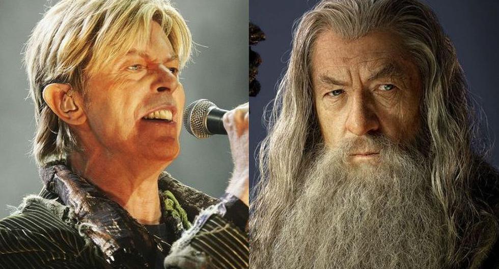David Bowie e Ian McKellen como Gandalf en 'The Lord of the Rings' (Foto: Getty Images / New Line Cinema)