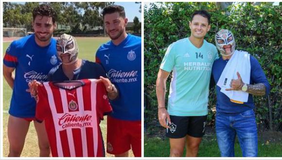 Rey Mysterio visitó a Chivas y Los Angeles Galaxy, que serán rivales en la Leagues Cup. (Foto: Chivas / LA Galaxy)