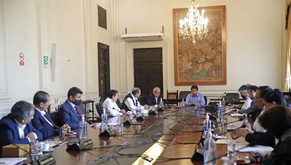 Pedro Castillo y sus ministros se encuentra reunidos en Palacio de Gobierno mientras la población de Lima y Callao acata una orden de inmovilización social obligatoria | Foto: Presidencia