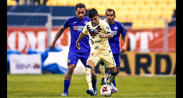 Cruz Azul vs. América en Liga MX. (Foto: AFP)