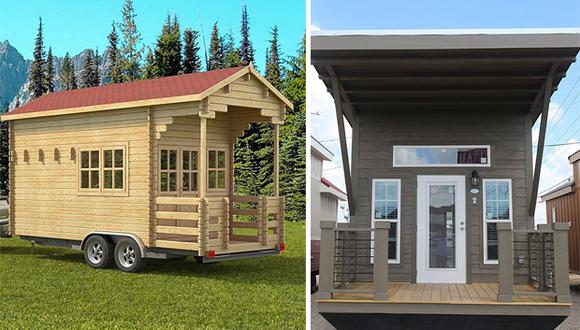Dos propuestas en venta. Izquierda: Pioneer Cabin de Allwood. Derecha: la Bella Cabin Kit de Allwood.  (Foto: Amazon)