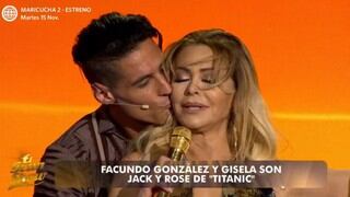 Gisela y Facundo recrean la escena más famosa de “Titanic” con alta dosis de romanticismo