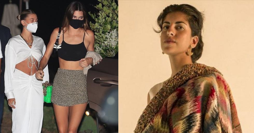 Kendall Jenner ha lucido una pieza de la colección primavera verano 2020 de la diseñadora Mozhdeh Matin en una reciente salida junto a la también modelo Hailey Bieber. (Fotos: IG/ Difusión)