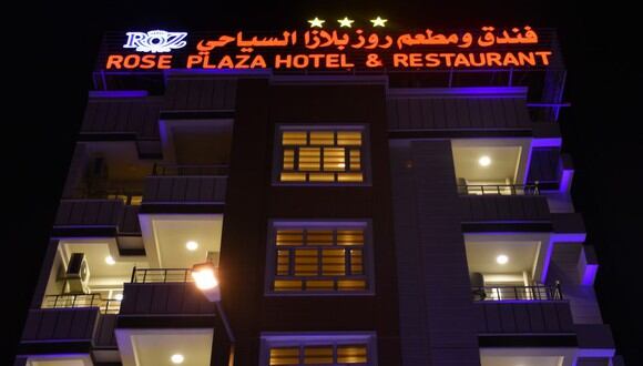 El Rose Plaza Hotel está ubicado en pleno corazón de Ramadi, capital de Al Anbar. (Foto: AFP)