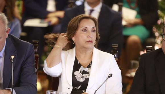 Presidenta de la República se pronunció tras el allanamiento en su vivienda y oficinas del Palacio de Gobierno. Foto: Julio Reaño/@Photo.gec