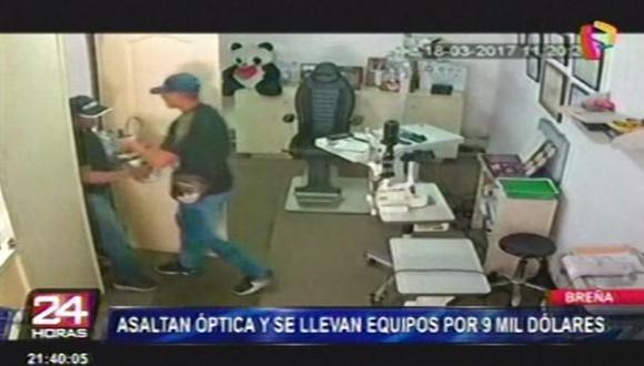 Breña: roban equipos de óptica valorados en más de US$9 mil