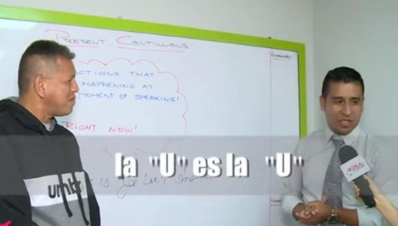 Las complicadas lecciones de inglés del 'Puma' Carranza. (Captura y video: América TV)