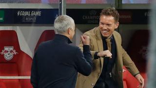 El peculiar saludo entre Mourinho y Nagelsmann para evitar el coronavirus