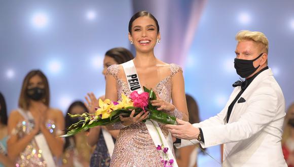 Janick Maceta Del Castillo, Miss Perú Universo 2020, es anunciada como segunda finalista al final de la 69 edición de Miss Universo. Foto: BENJAMIN ASKINAS para missuniverse.com.