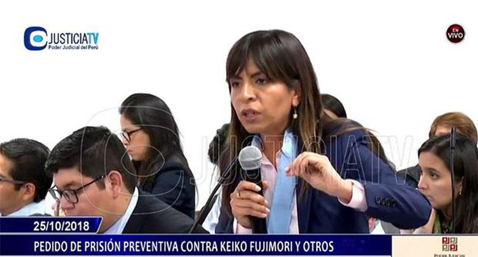 Giuliana Loza recibió llamado de atención del juez Richard Concepción Carhuancho. (Foto: Justicia TV)