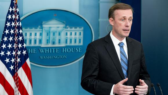 El asesor de Seguridad Nacional de EE. UU., Jake Sullivan, habla durante la conferencia de prensa diaria en la Sala de reuniones Brady de la Casa Blanca en Washington, DC, el 20 de septiembre de 2022. (Foto de SAUL LOEB / AFP)