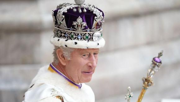 El rey Carlos III en el Palacio de Buckingham tras su coronación. (Getty Images).
