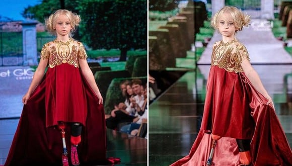 Daisy May, la niña británica de 9 años que desfiló en la Semana de la Moda de Nueva York con doble prótesis | Instagram