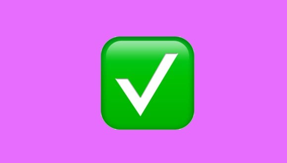 Si tu pareja o contacto te mandó el emoji del cuadrado verde que tiene un check blanco por WhatsApp, aquí te lo explicamos. (Foto: Emojipedia)