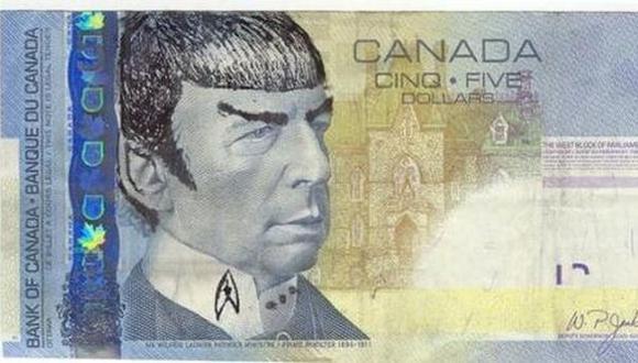 Twitter: canadienses ‘añaden’ a Spock a sus billetes de US$5