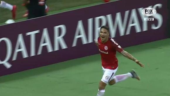 Internacional vs. Palestino EN VIVO: Guerrero marcó doblete para el 3-2 con un golazo de cabeza | VIDEO. (Foto: Captura de pantalla)