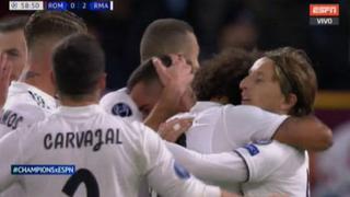 Real Madrid vs. Roma: así fue gol de Lucas Vázquez para el 2-0 tras pase de Benzema | VIDEO
