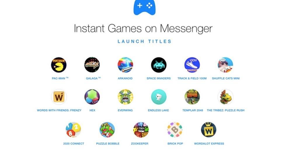 La aplicación de chat de Facebook, Messenger, ahora tendrá la posibilidad de jugar varios juegos instantáneos sin tener que descargarlos. (Foto: Captura)